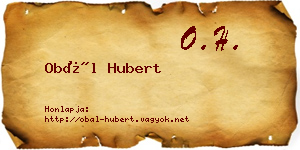 Obál Hubert névjegykártya